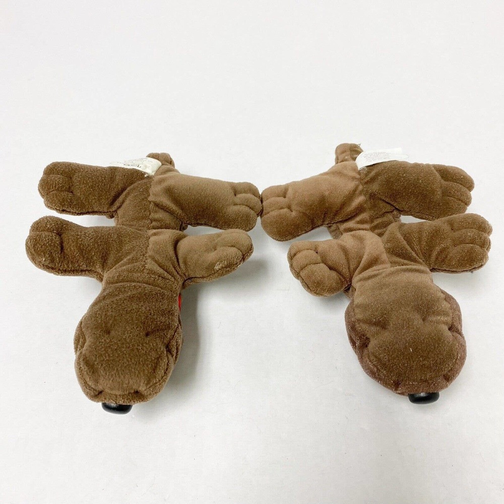 Lot of 2 Vintage Pound Puppies RUMPLE SKINS Brown Puppy Dog Plush Stuffed 8" - Picture 5 of 8